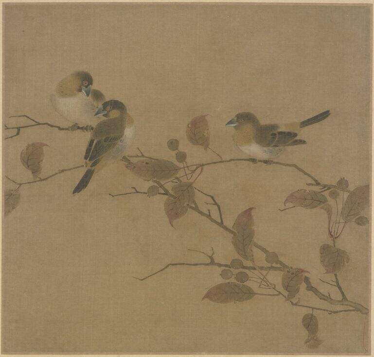 霜桕山鸟图缩略图
