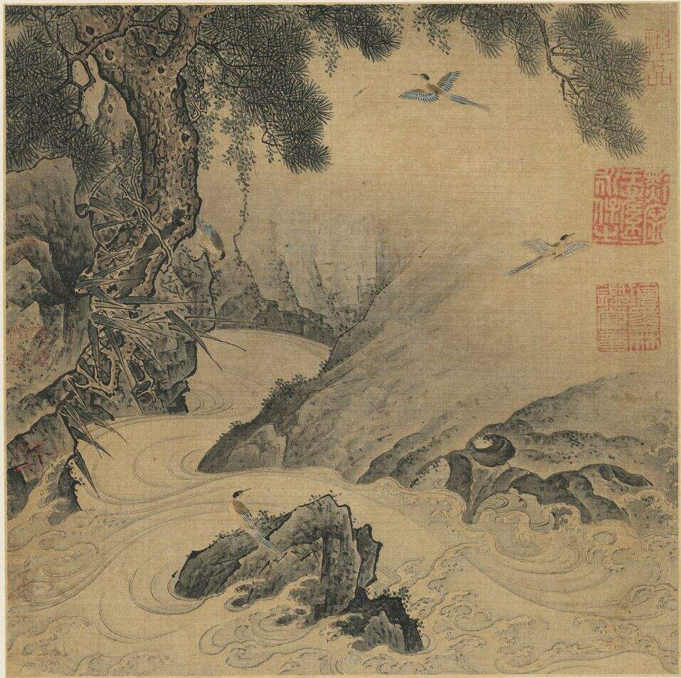 松涧山禽图缩略图