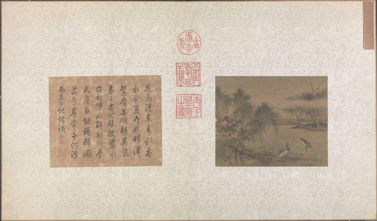 荷塘鸂鵣图缩略图