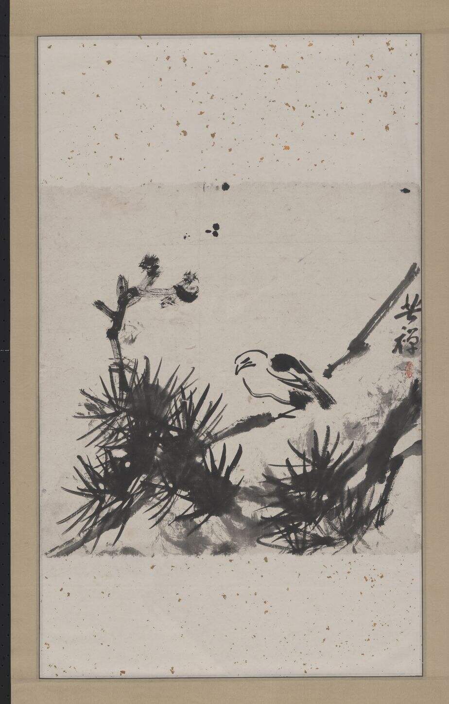 松林小鸟图轴缩略图