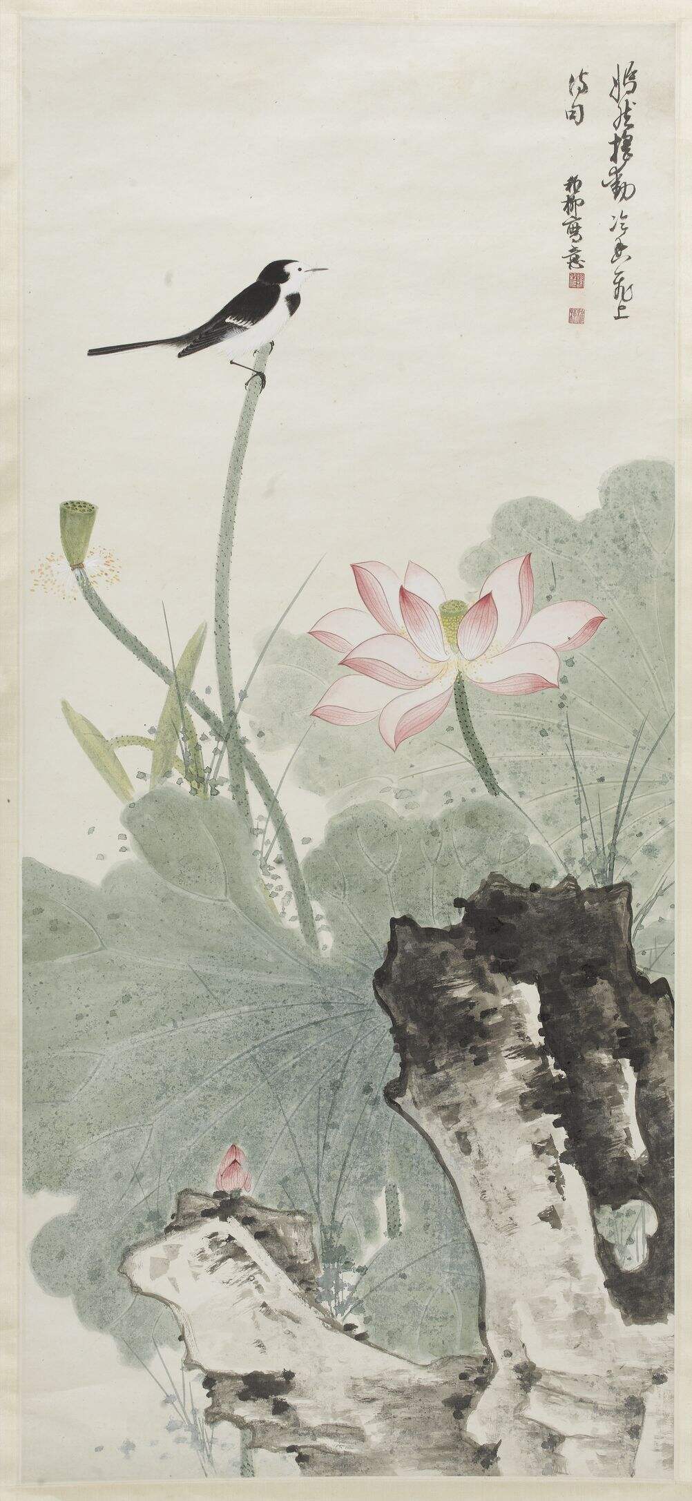 荷花小鸟缩略图