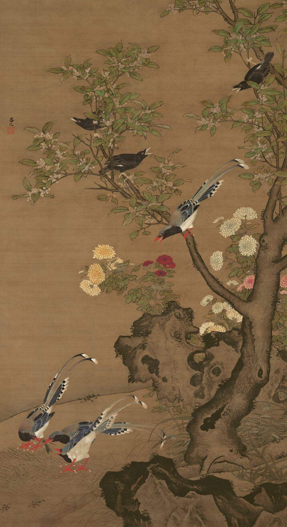 桂菊山禽图缩略图