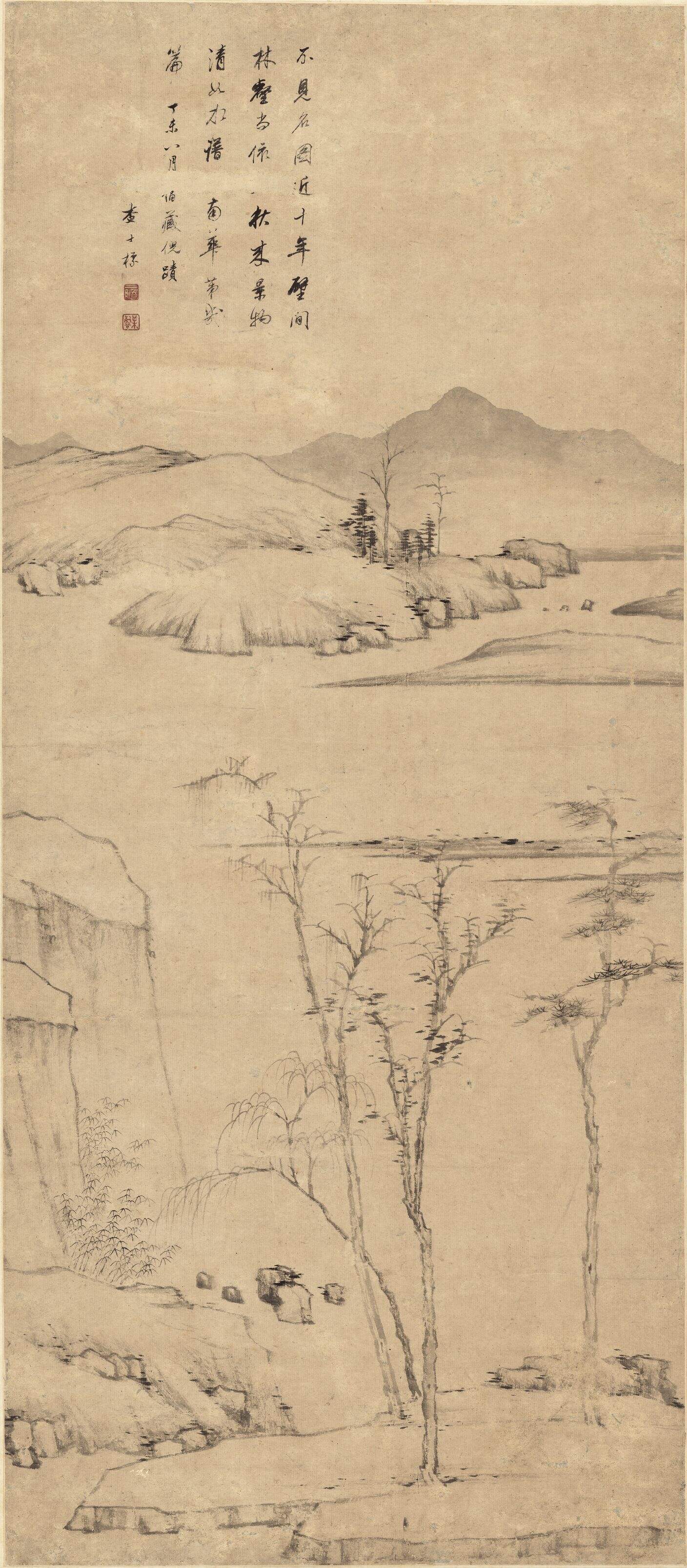 古木远山图缩略图