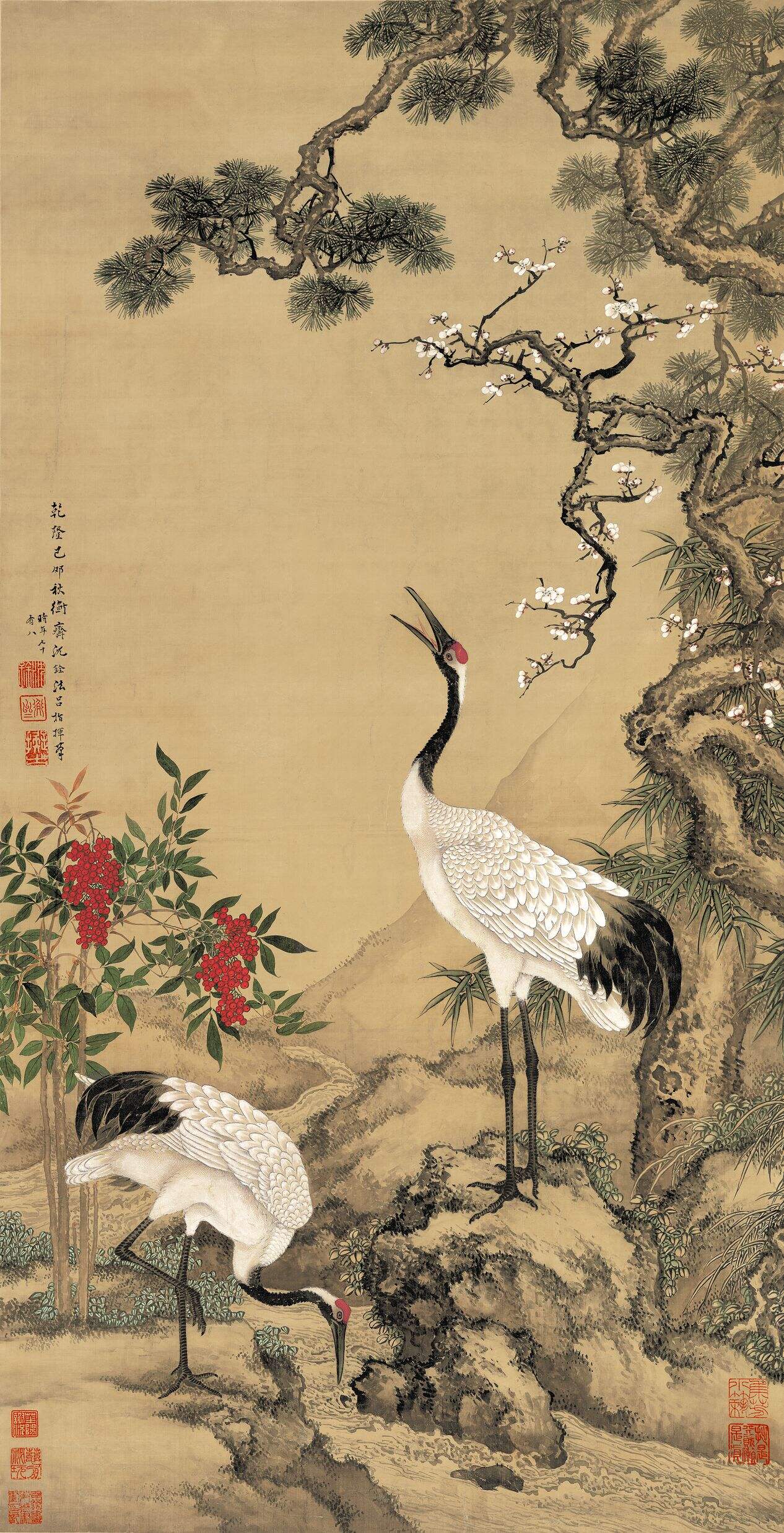 松梅双鹤图缩略图