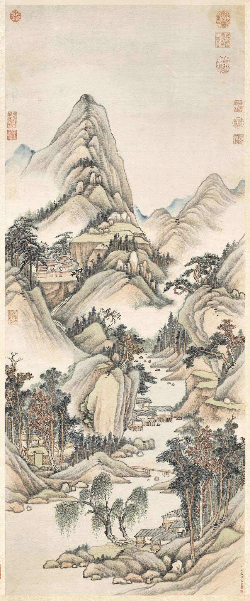 画秋寺鸣泉轴缩略图