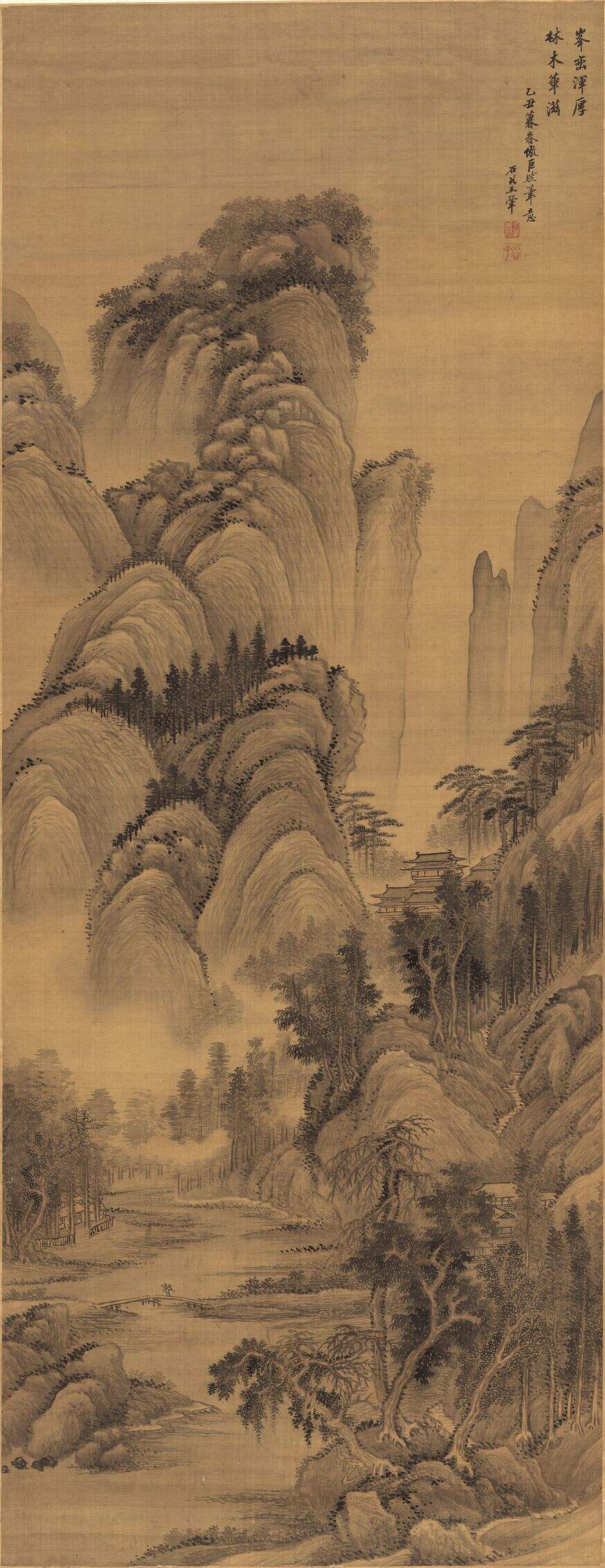 仿巨然山水缩略图