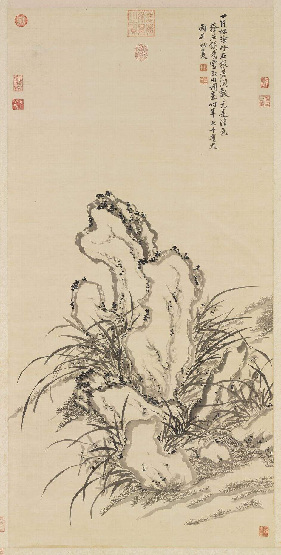 清钱载写玉田词意轴缩略图