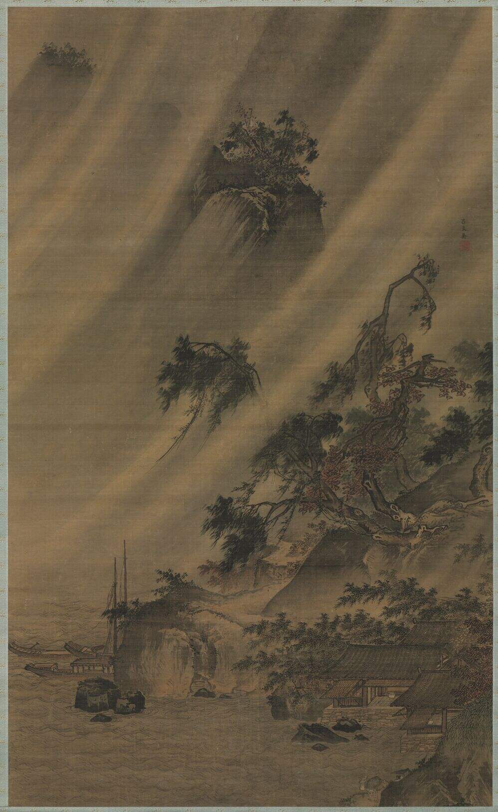 江村风雨图缩略图