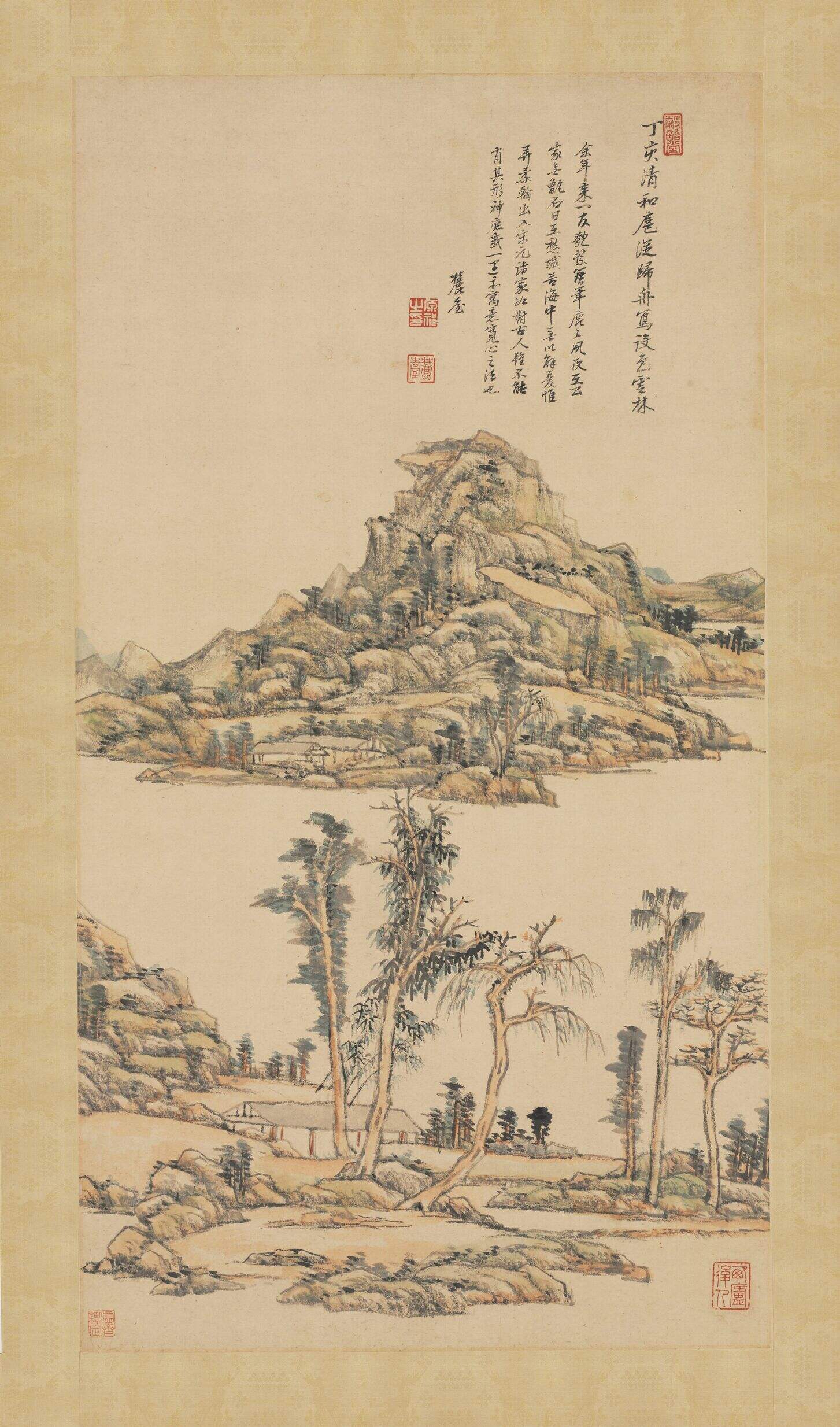 仿云林设色山水图缩略图