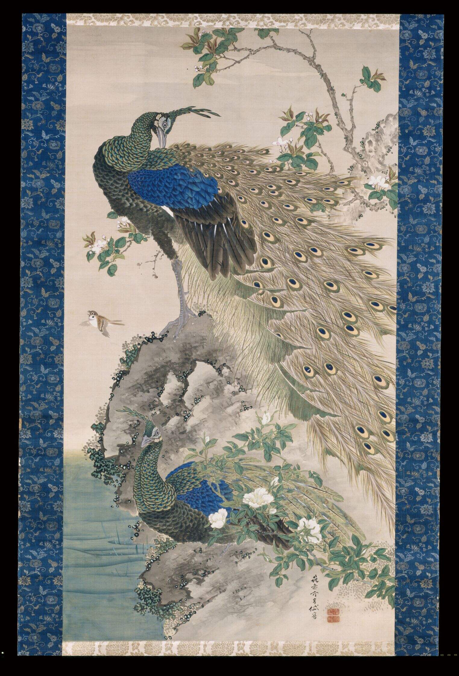 孔雀山鸟图缩略图