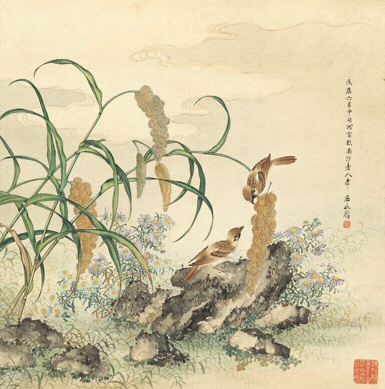 蔬栗雀鸟图缩略图