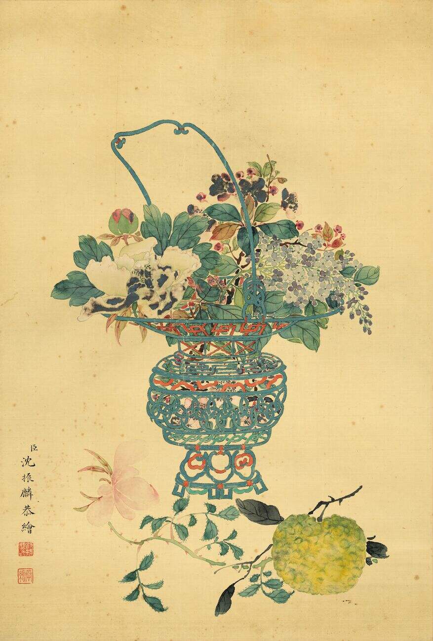 清供花篮图缩略图