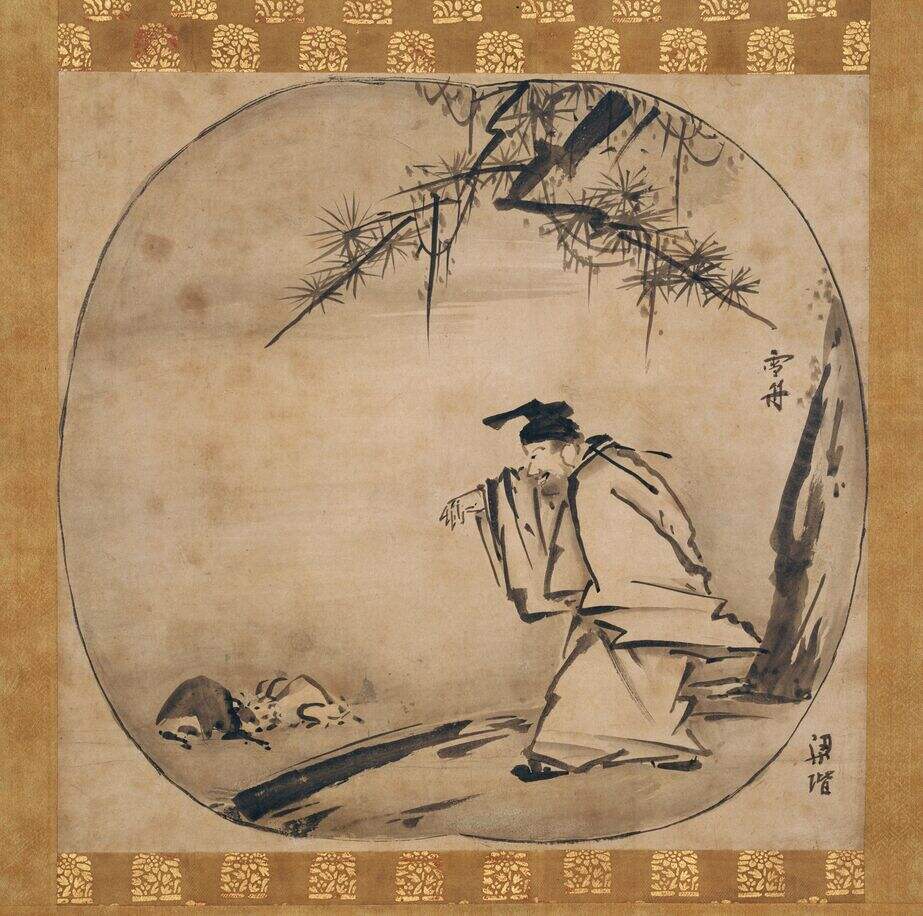 仿梁楷黄初平图缩略图