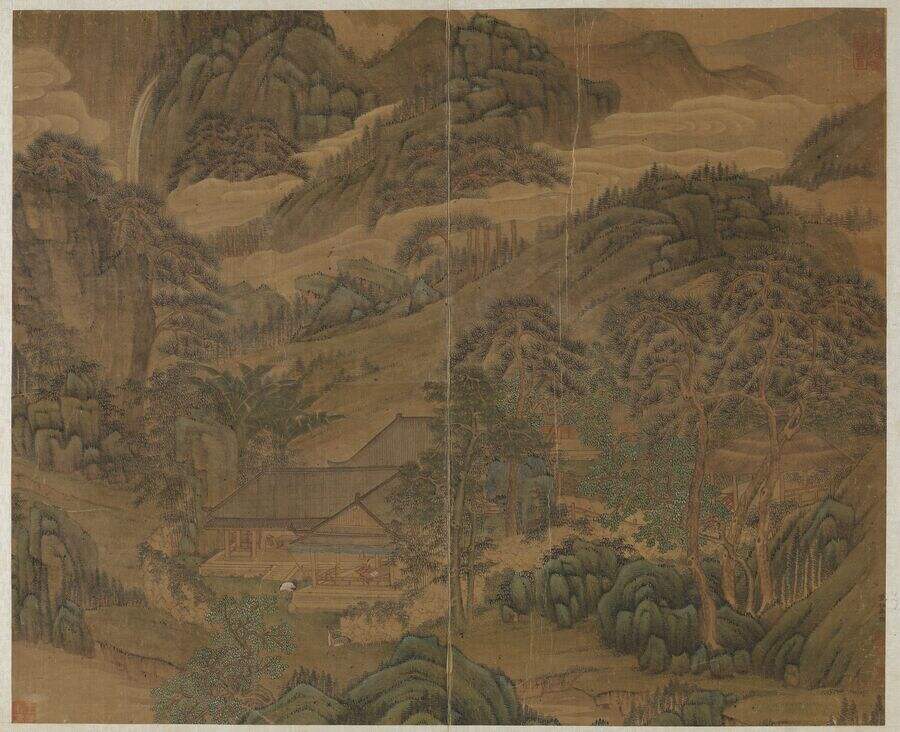 山庄读书图页缩略图