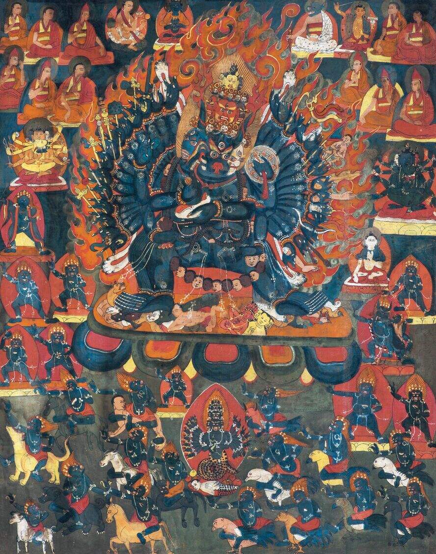 佛画 唐卡大威德金刚西藏格鲁派缩略图