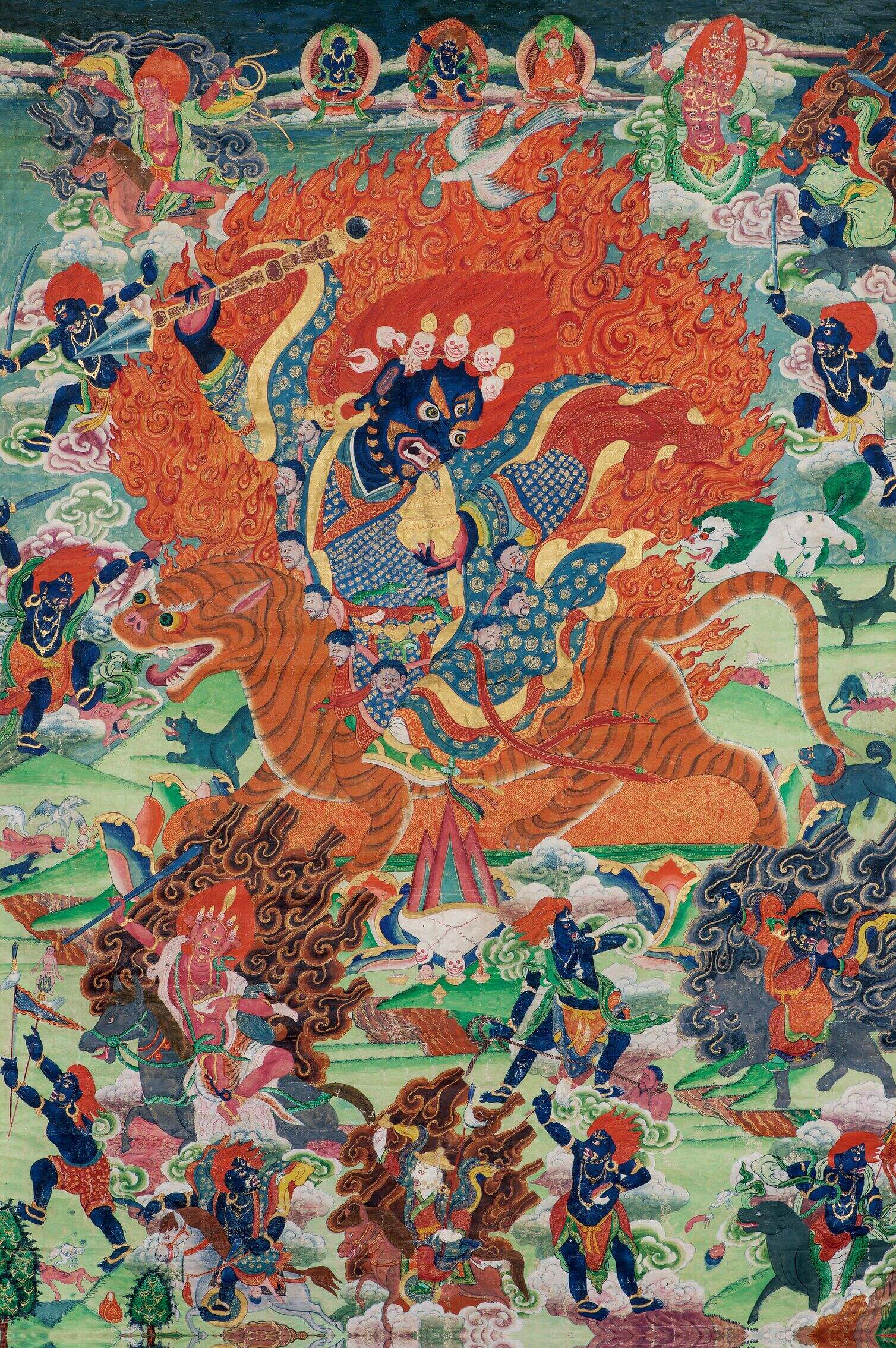 佛画 唐卡莲师忿怒金刚蒙古宁玛派缩略图