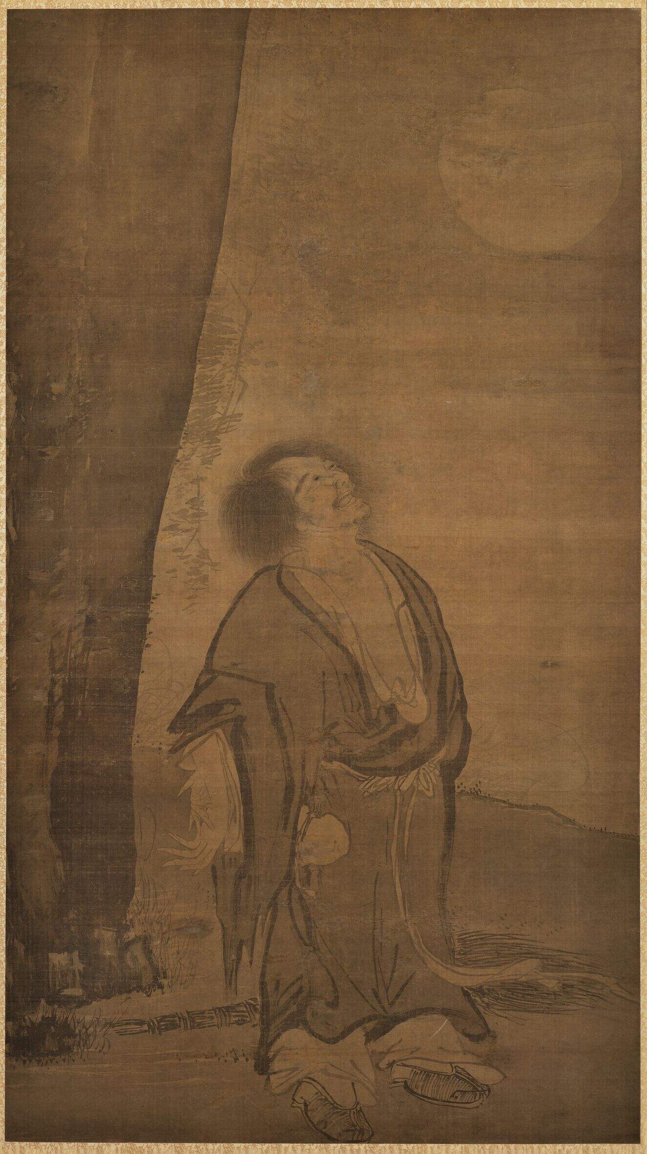 拾得笑月图缩略图