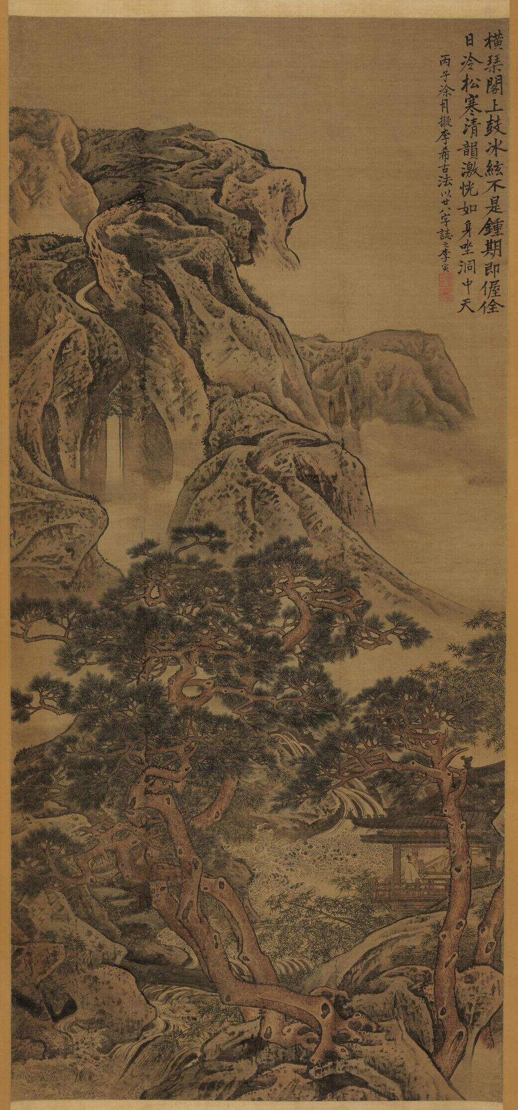 松阁抚琴图缩略图