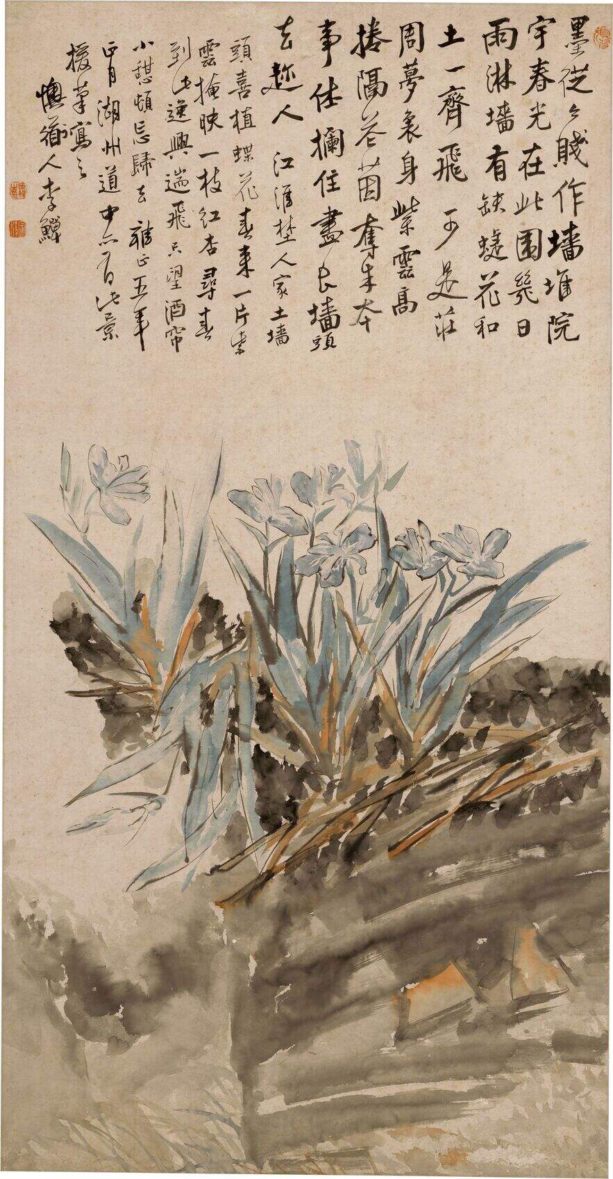 土墙蝶花图缩略图