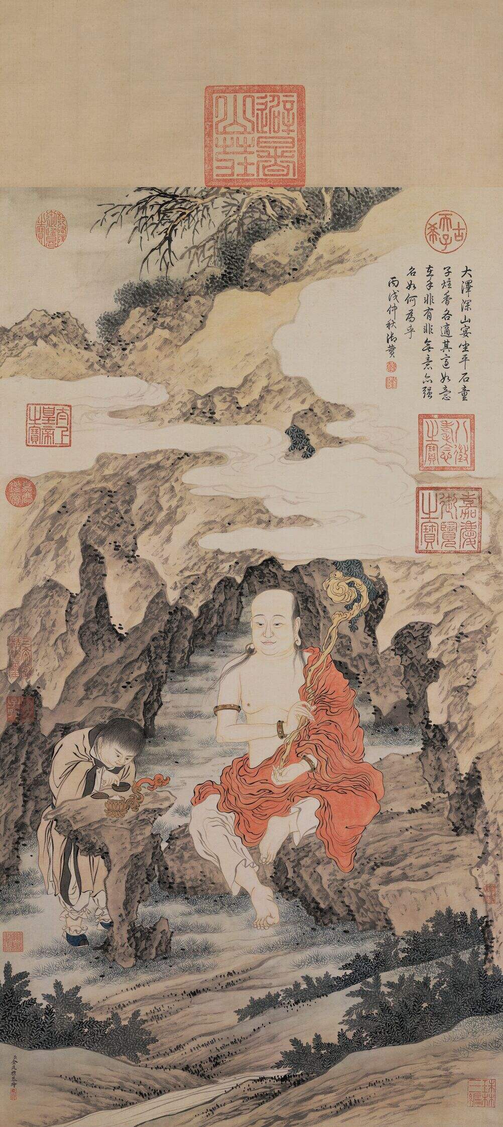 岩居罗汉像轴缩略图