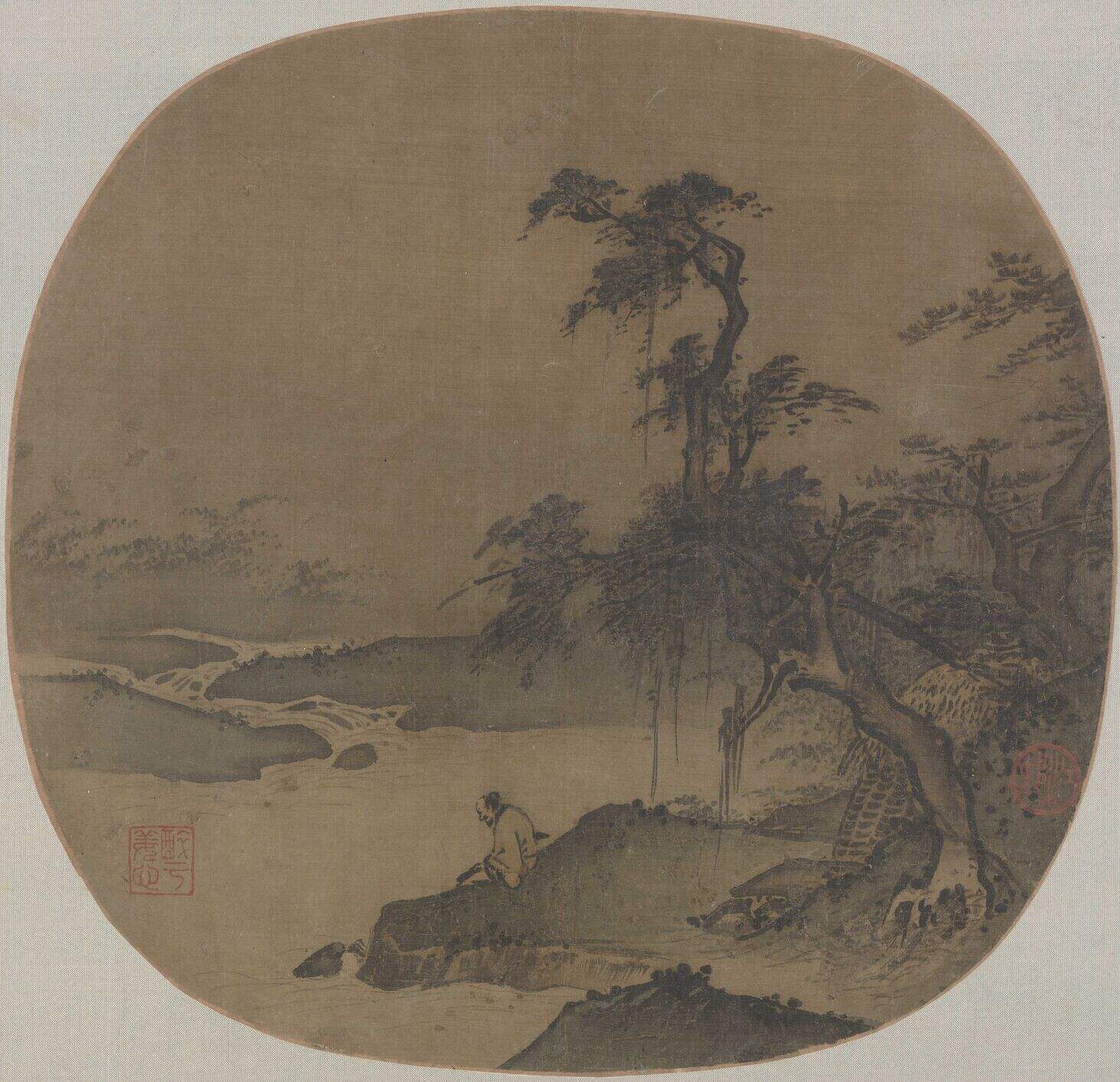 临流抚琴图缩略图