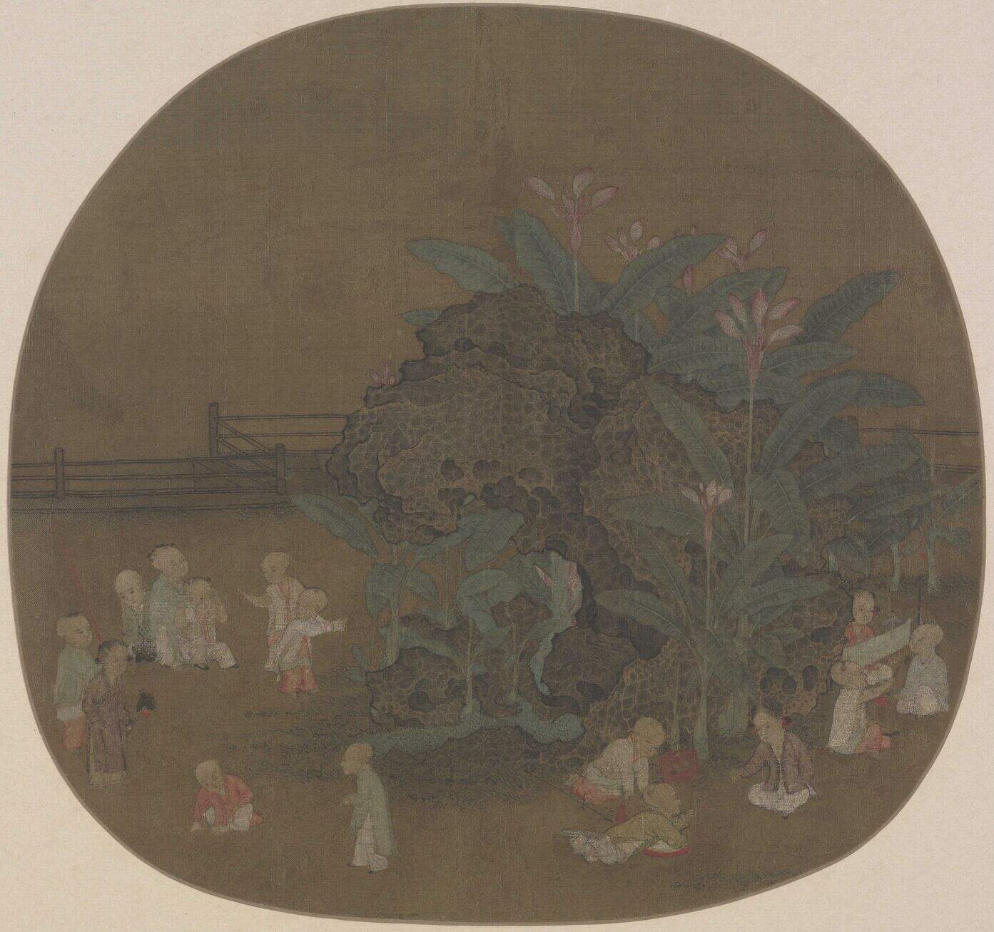 蕉石婴戏图缩略图