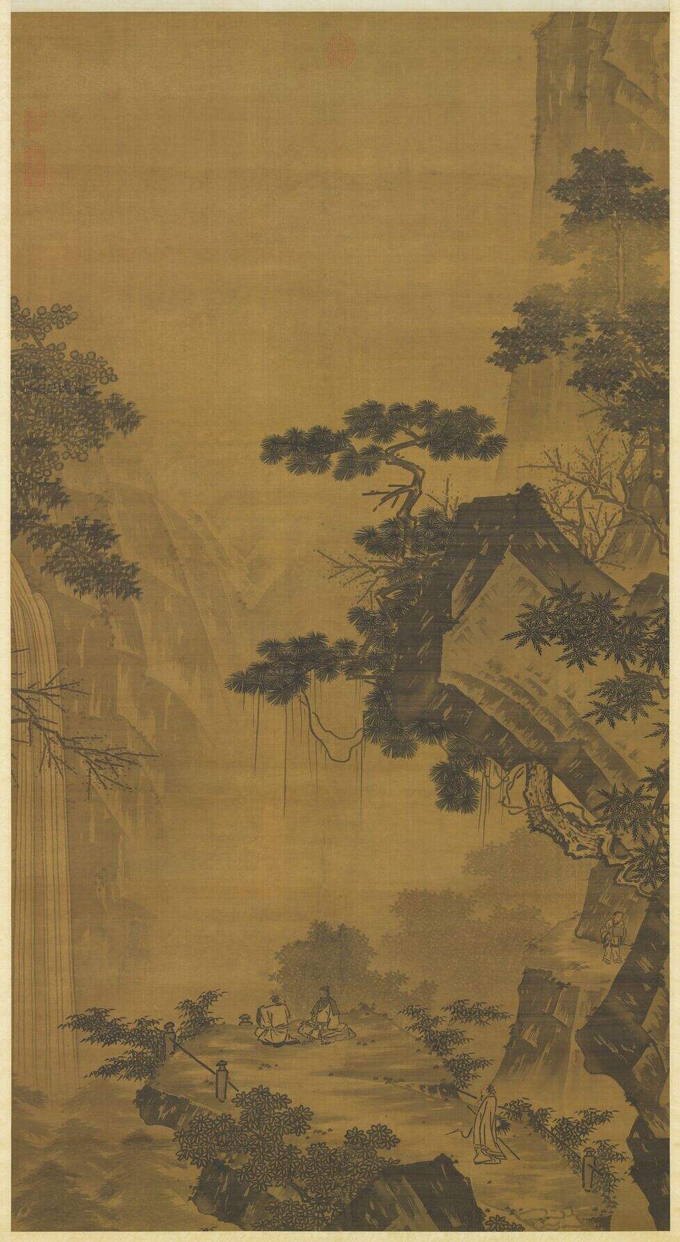 仙侣观瀑图缩略图