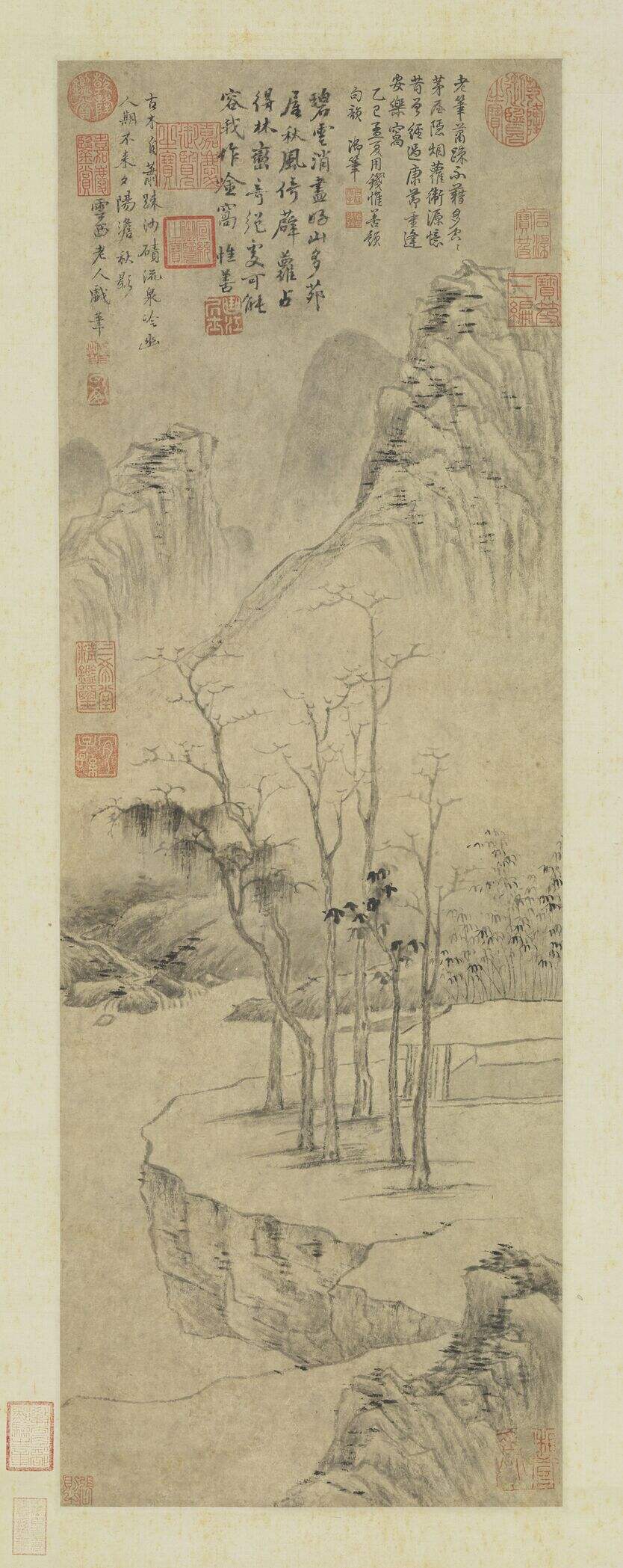山水图（古木流泉）缩略图