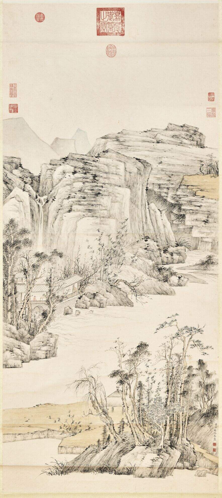 山水图（秋山悬瀑）缩略图