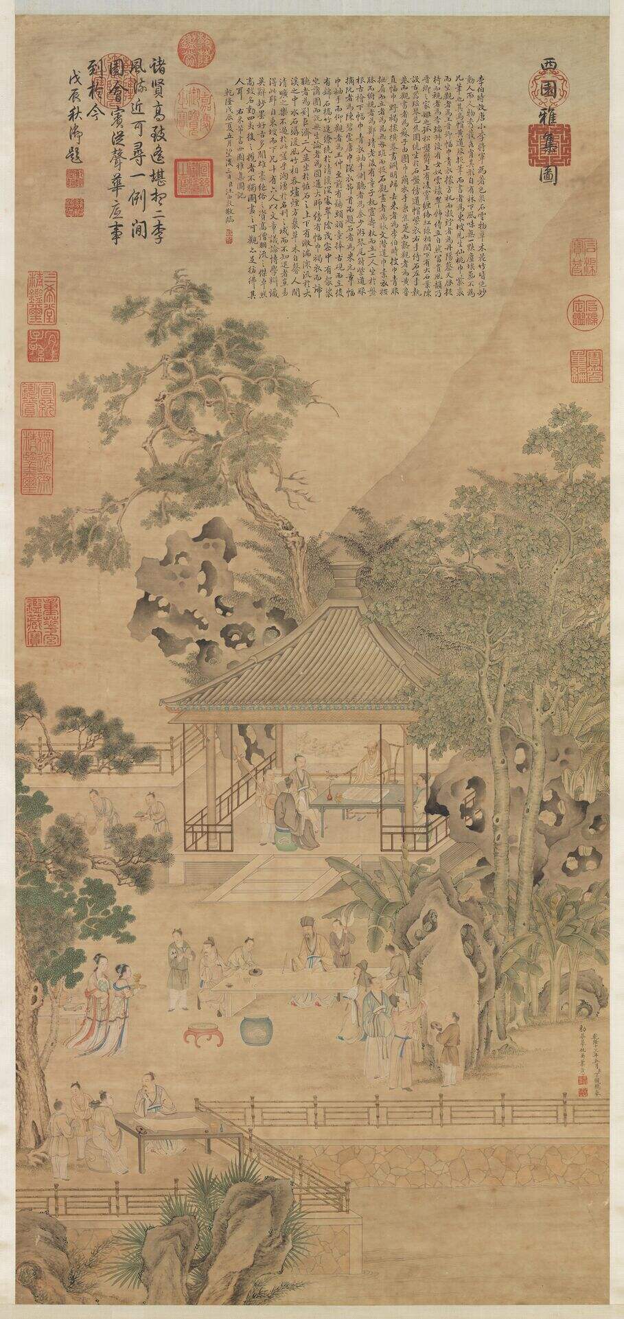 摹仇英西园雅集图缩略图
