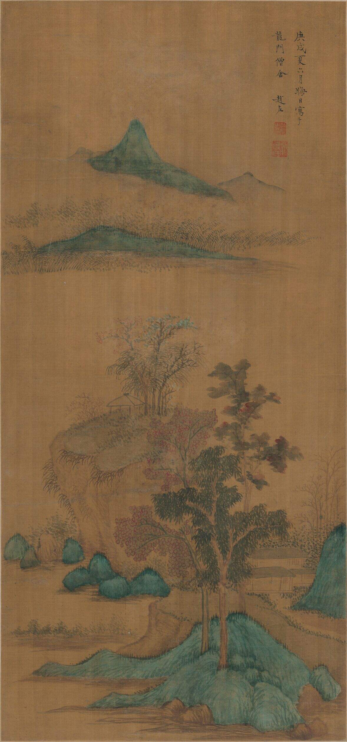 秋塘草亭图缩略图
