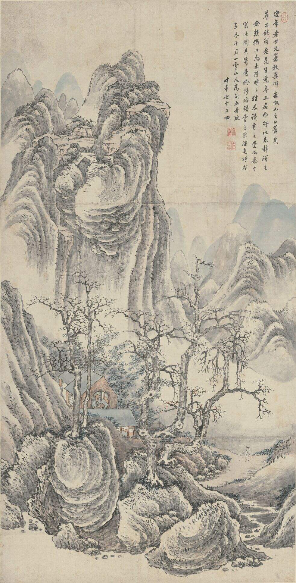 为迎年作山水图缩略图
