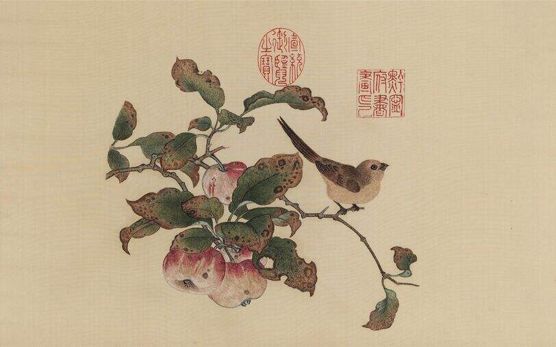 海棠山鸟图（刺绣）缩略图