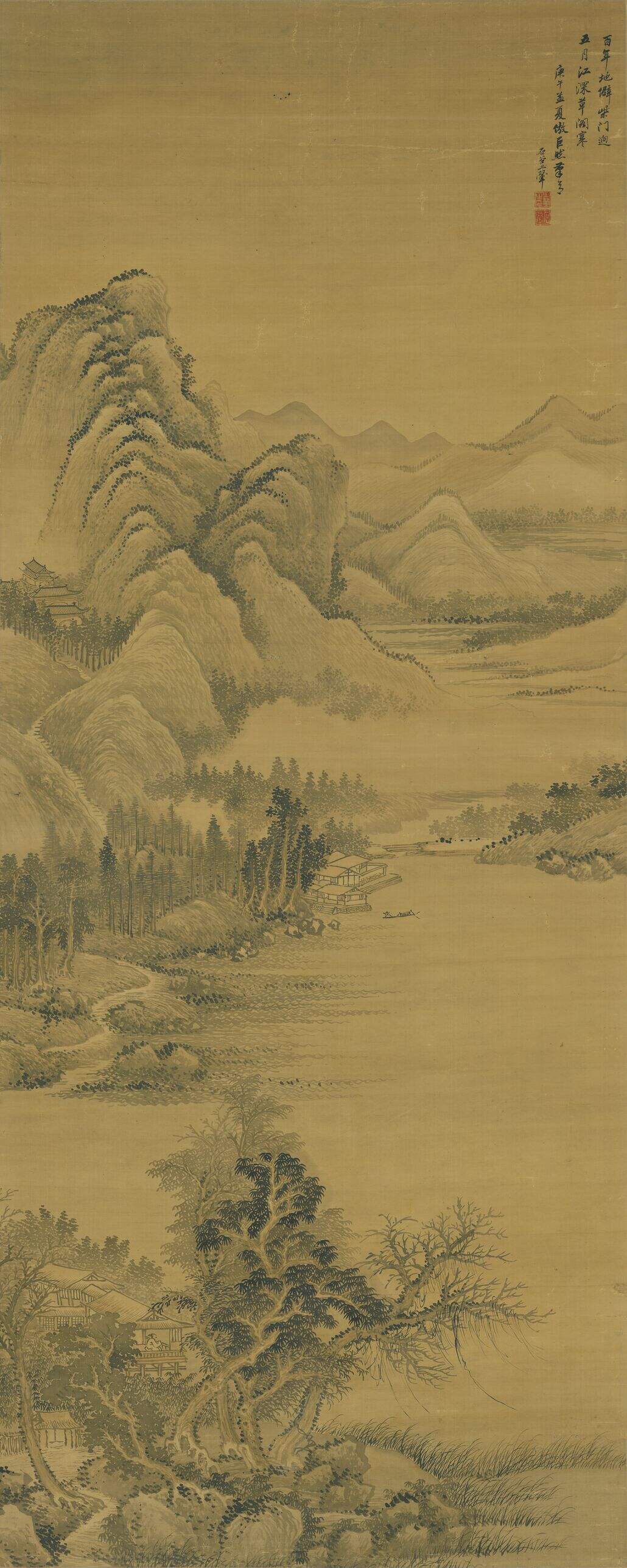 仿巨然山水缩略图