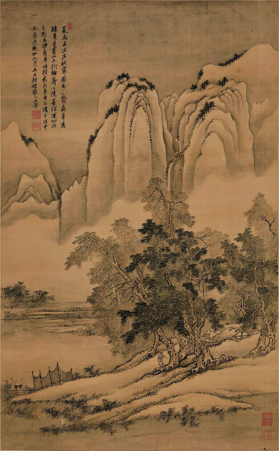 仿夏圭渔庄秋霁图缩略图