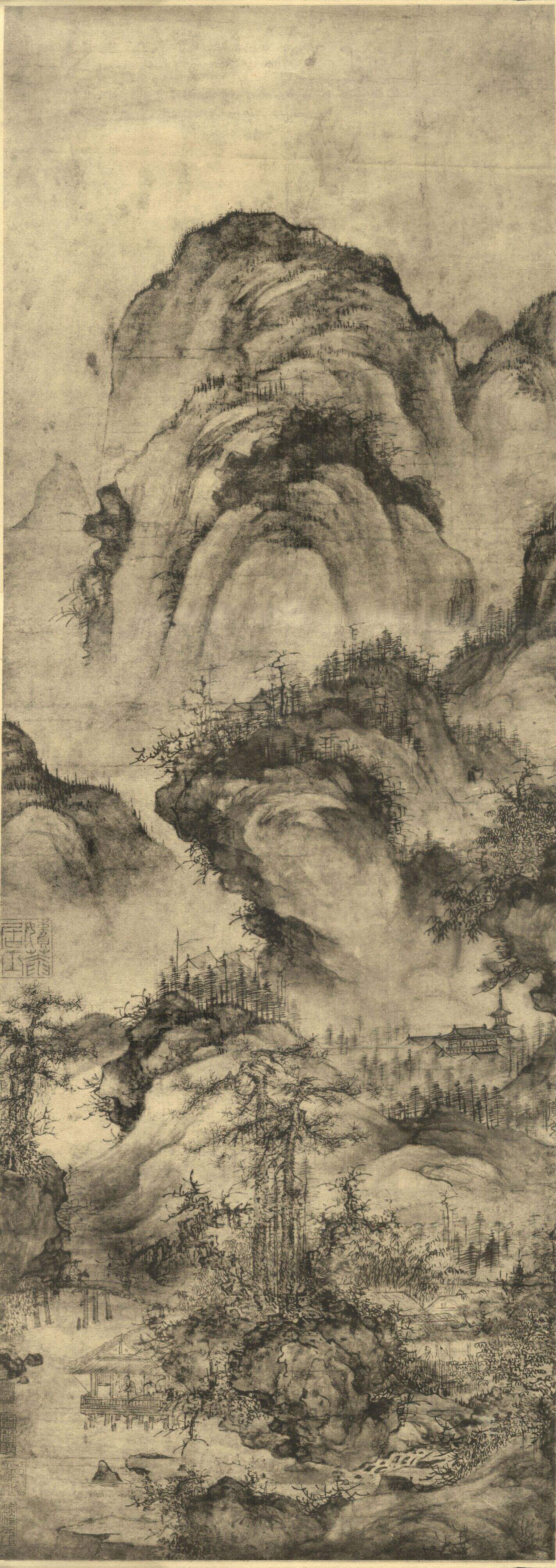 双松水阁图缩略图