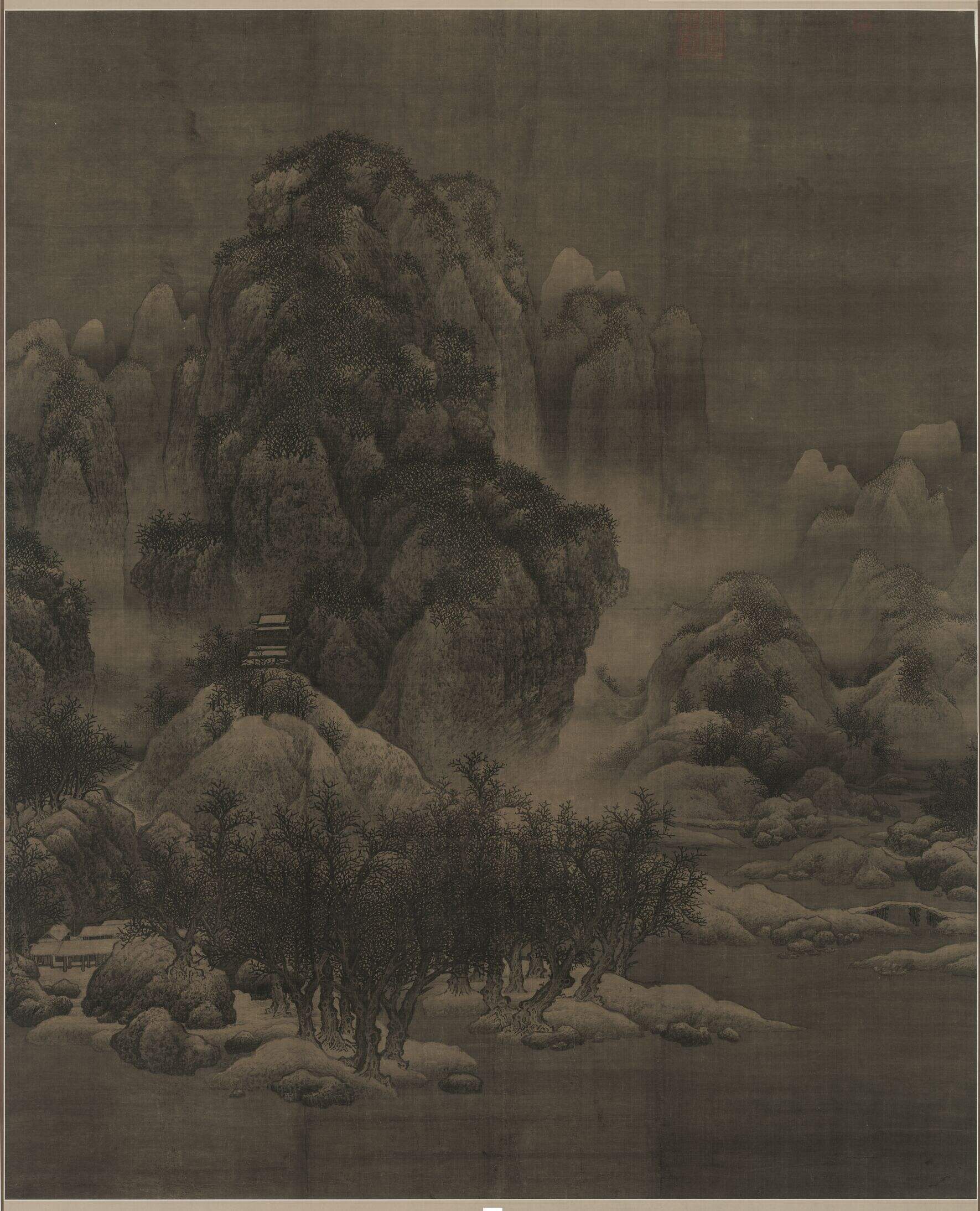 雪景寒林图全卷