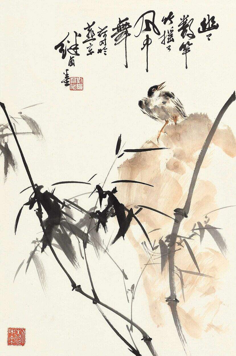 竹石小鸟缩略图
