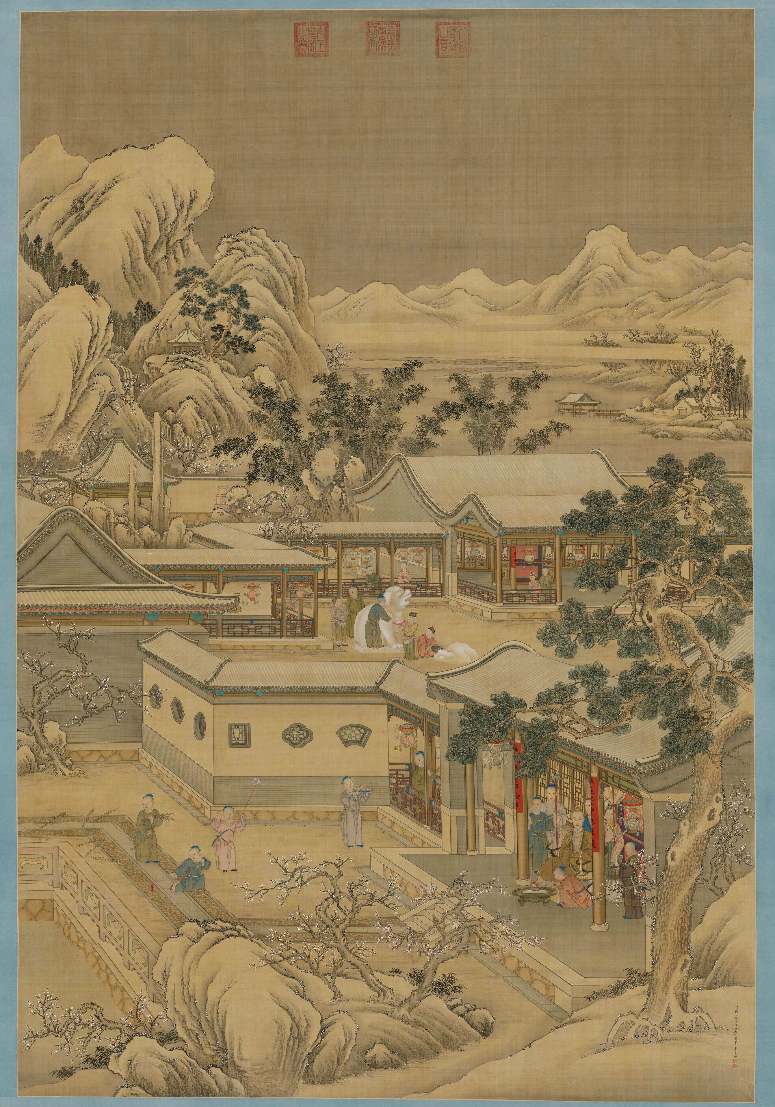 乾隆帝岁朝行乐图轴缩略图