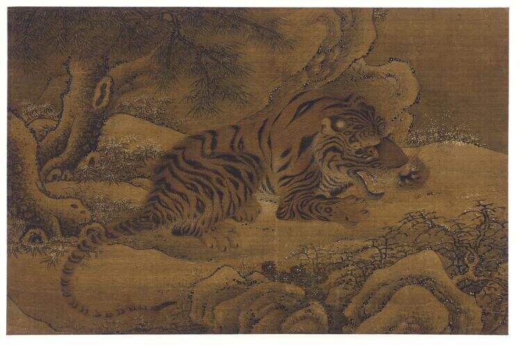 冬山卧虎图缩略图