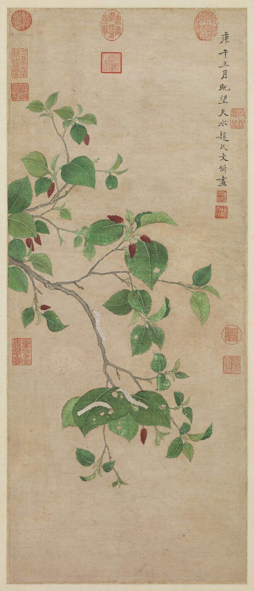 春蚕食叶图缩略图