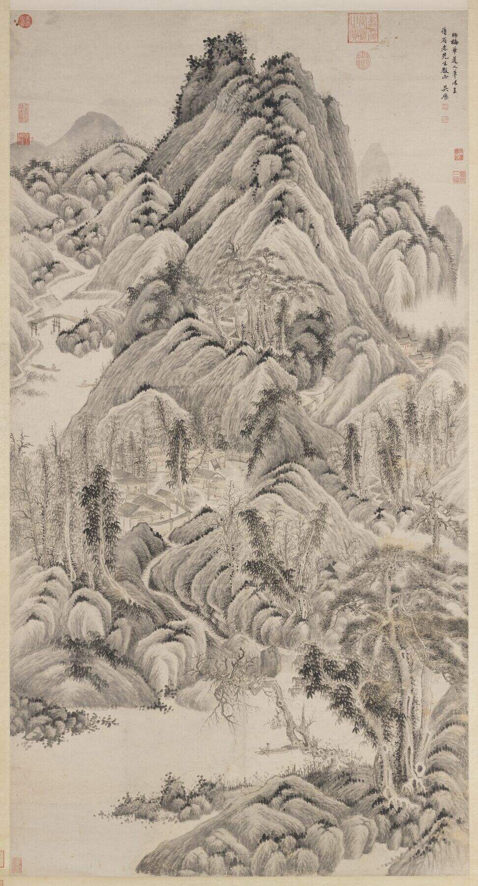 仿吴镇山水图缩略图