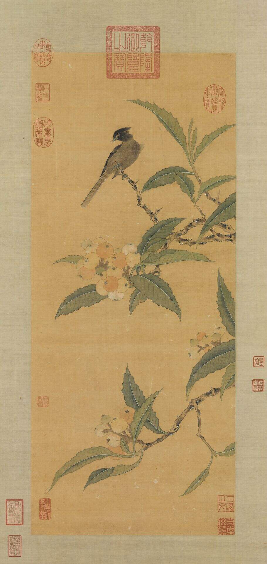 枇杷珍禽图缩略图