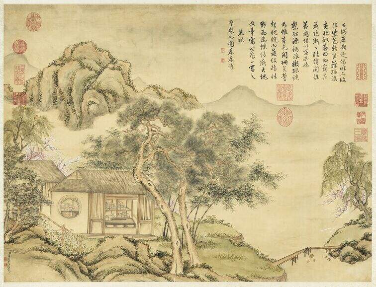 御园暮春诗轴缩略图