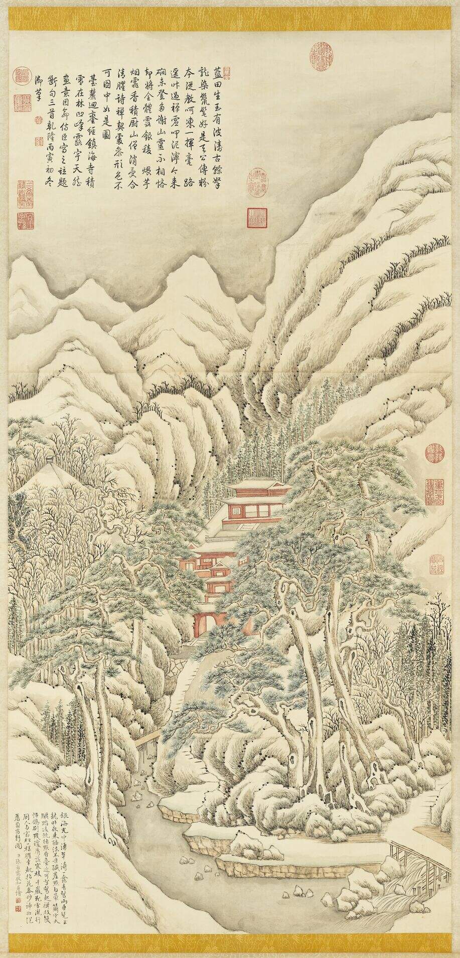 镇海寺雪景轴缩略图