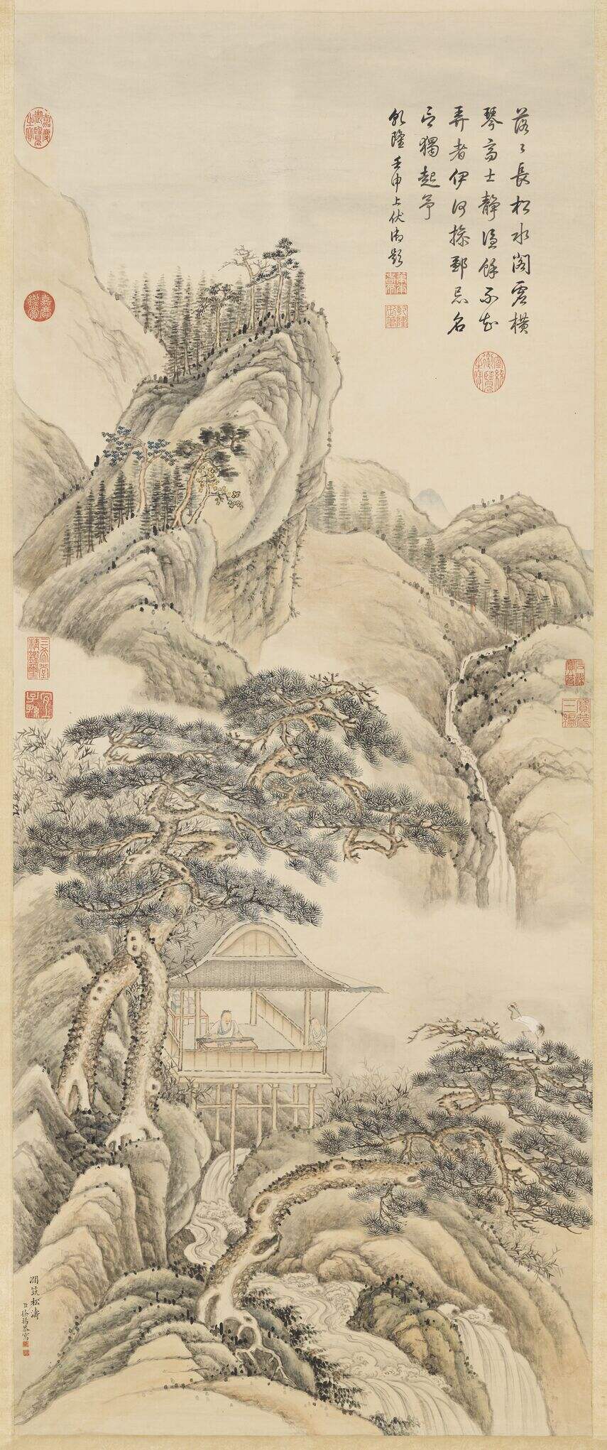 涧筑松涛图轴缩略图
