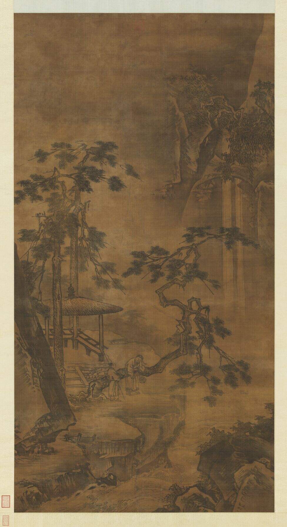 抚松观瀑图缩略图