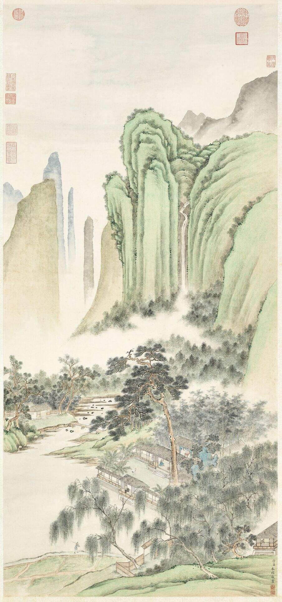 永瑢松壑层轩轴缩略图