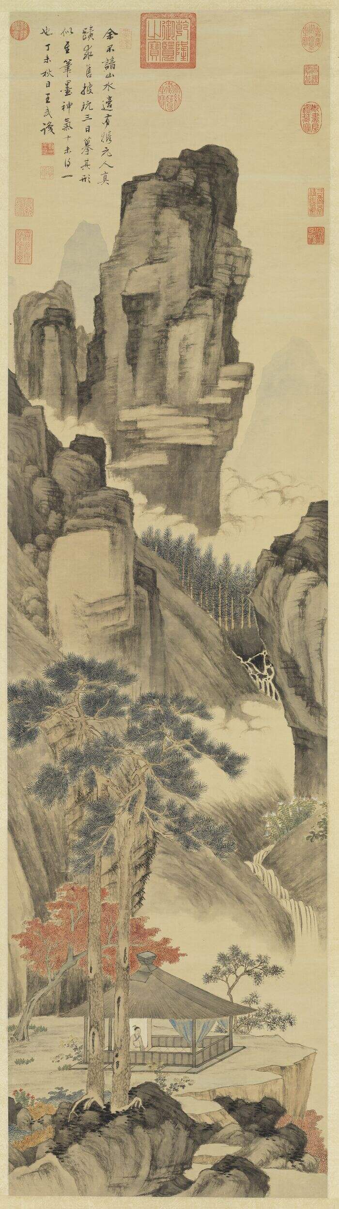 仿元人溪亭对菊图缩略图