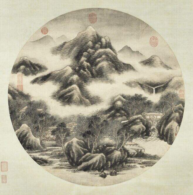 山村烟雨轴缩略图